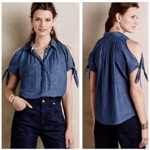 Anthropologie Chambray Top